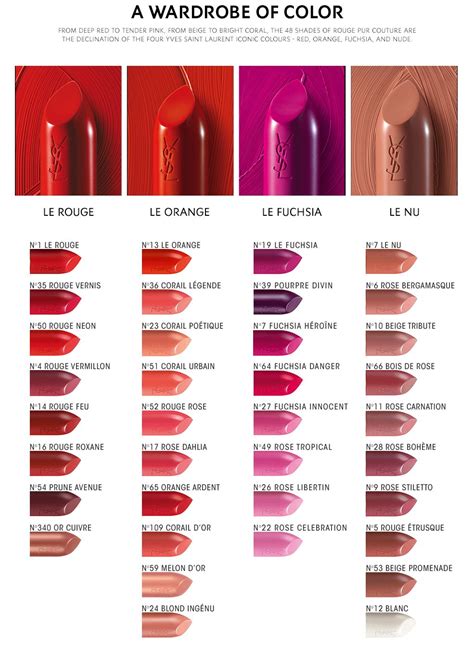 ysl lip liners|ysl lipstick color chart.